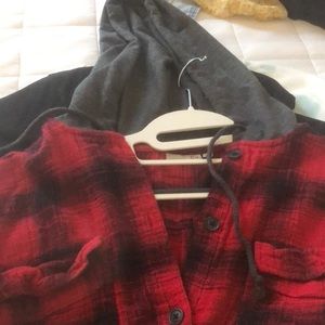 It’s a red and back flannel